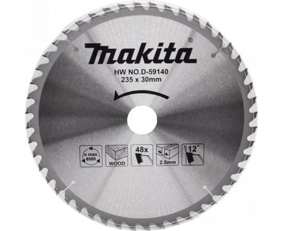 Griešanas disks kokam Makita; 235x2,5x30,0 mm; Z48; 12°