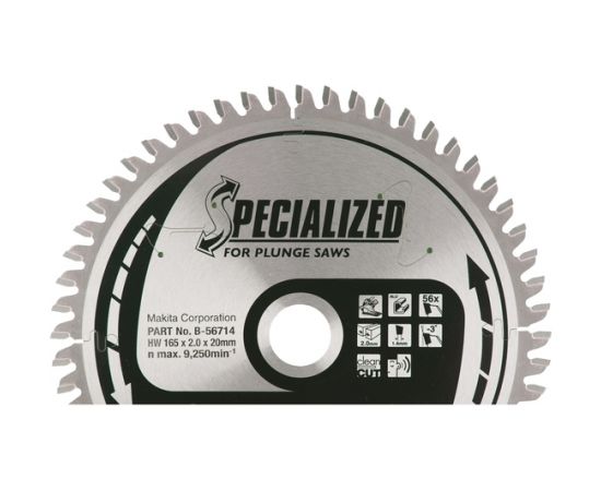 Griešanas disks alumīnijam Makita; 165x2x20,0 mm; Z56; -3°