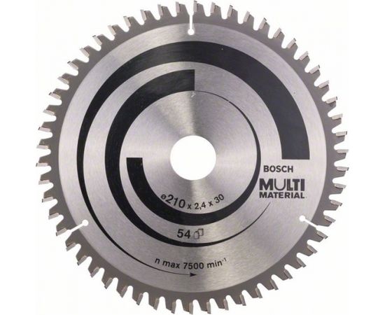 Griešanas disks kokam Bosch MULTI MATERIAL; 210x2,4x30,0 mm; Z54; -5°