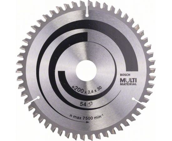 Griešanas disks kokam Bosch MULTI MATERIAL; 200x2,4x30,0 mm; Z54; -5°