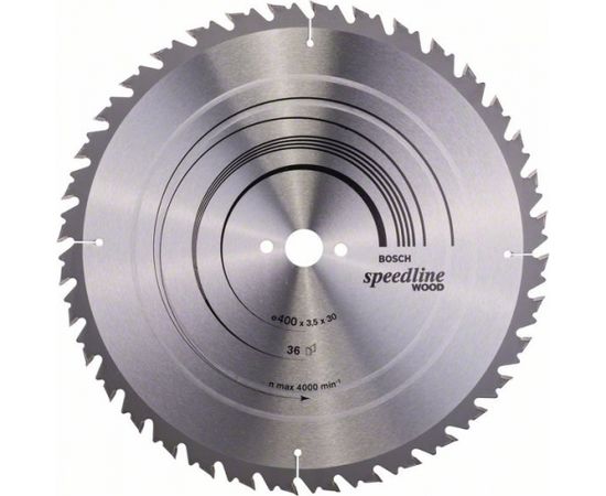 Griešanas disks kokam Bosch SPEEDLINE WOOD; 400x3,5x30,0 mm; Z36; 15°
