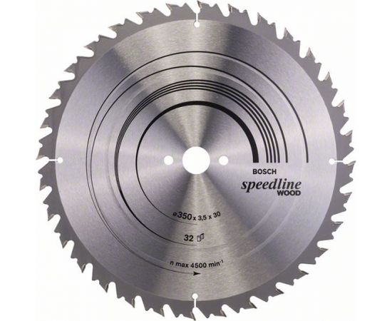 Griešanas disks kokam Bosch SPEEDLINE WOOD; 350x3,5x30,0 mm; Z32; 15°