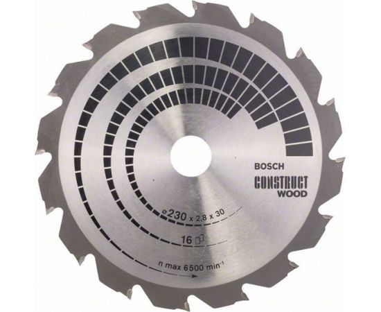 Griešanas disks kokam Bosch CONSTRUCT WOOD; 230x2,8x30,0 mm; Z16; 12°