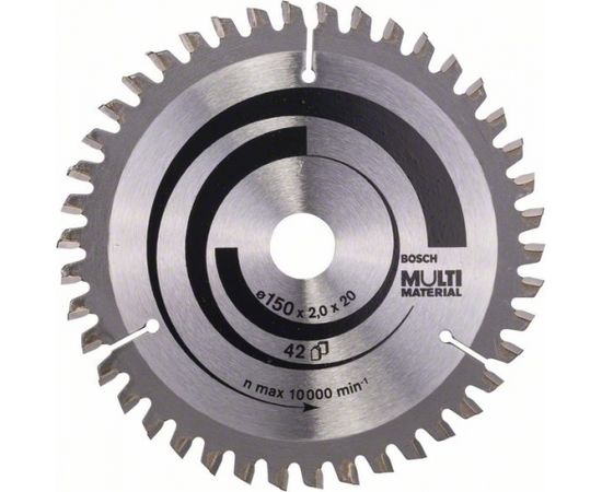 Griešanas disks kokam Bosch MULTI MATERIAL; 150x2x20,0 mm; Z42; -5°
