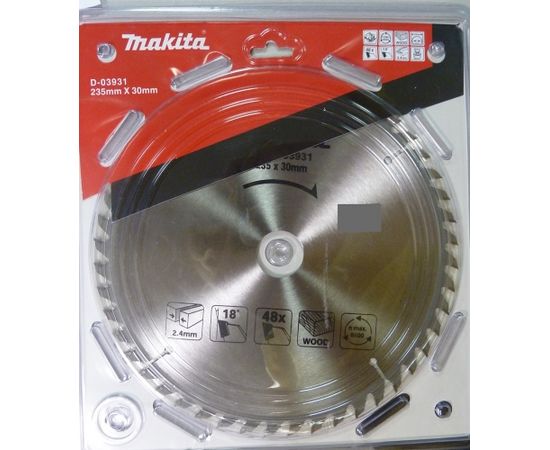 Griešanas disks kokam Makita; 235x2,4x30,0 mm; Z48; 18°