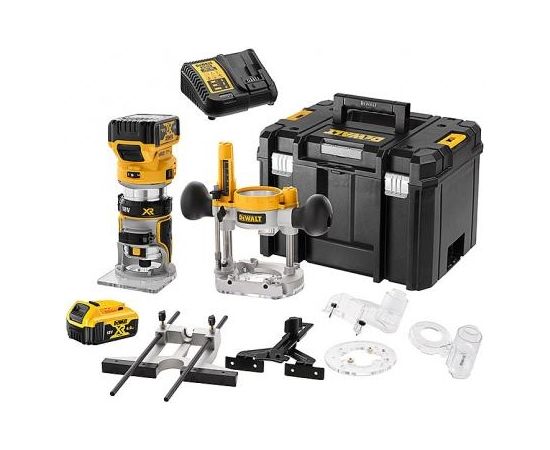 Frēze DeWalt DCW604P2-QW; 18 V; 2x5,0 Ah akum.