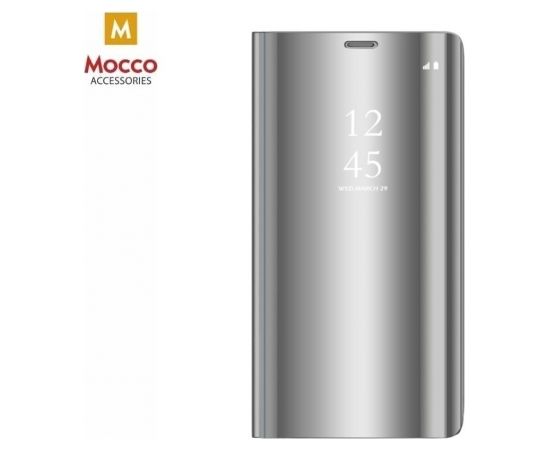 Mocco Clear View Cover Case Grāmatveida Maks Telefonam Samsung Galaxy S23 Sudraba