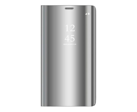 Mocco Clear View Cover Case Grāmatveida Maks Telefonam Samsung Galaxy S23 Sudraba