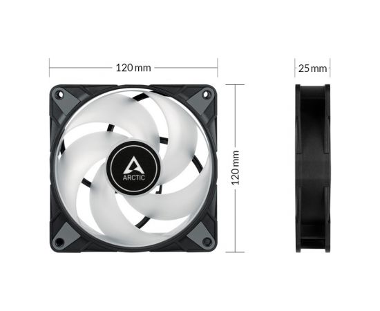 ARCTIC P12 PWM PST A-RGB 0dB Computer case Fan 12 cm Black, White 1 pc(s)