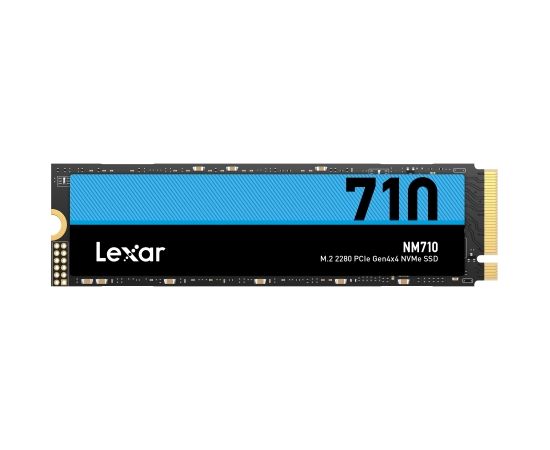 Lexar M.2 NVMe SSD NM710 500GB SSD form factor M.2 2280, SSD interface PCIe Gen4x4, Write speed 2600 MB/s, Read speed 5000 MB/s
