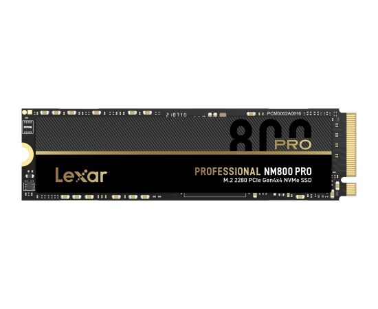 Lexar NM800 PRO with Heatsink 1TB SSD form factor M.2 2280, SSD interface M.2 NVMe 1.4, Write speed 6300 MB/s, Read speed 7500 MB/s