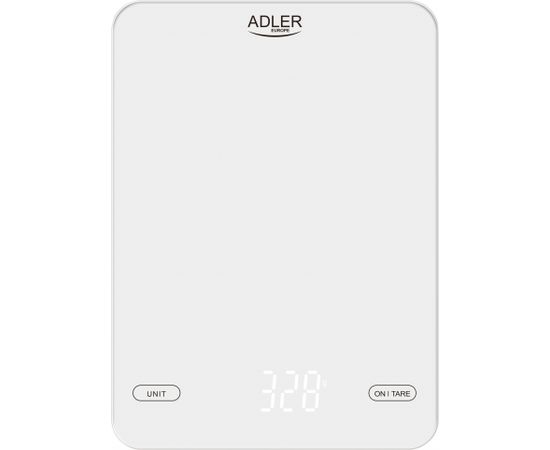 Adler Kitchen Scale AD 3177w Maximum weight (capacity) 10 kg, Accuracy 1 g, White