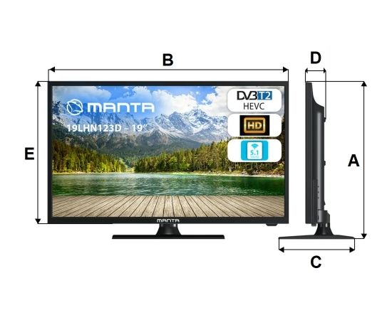 Manta 19LHN123D D-LED Televizors 19" collas