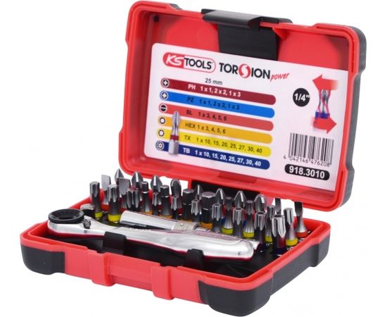 Instrumentu komplekts KS Tools TORSIONpower; 32 gab. Mehāniskie instrumenti