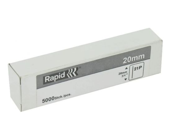 Naglas Rapid 21P; 0,8x20 mm; 5000 gab.; rūdītas