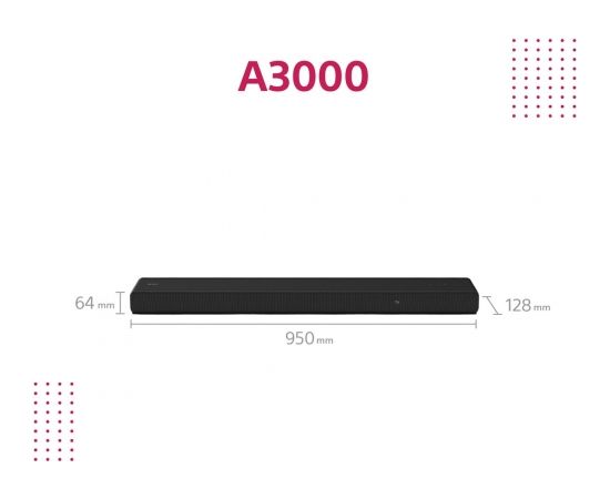 Sony HT-A3000 Black 3.1 channels 250 W