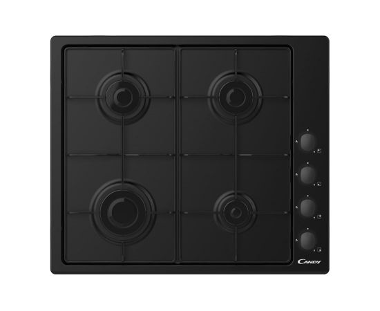 Candy CHW6LBB Black Built-in 60 cm Gas 4 zone(s)