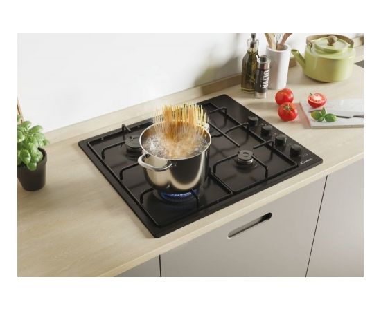 Candy CHW6LBB Black Built-in 60 cm Gas 4 zone(s)