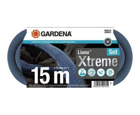 Gardena Tekstila šļūtene Liano™ Xtreme 15 m, komplekts