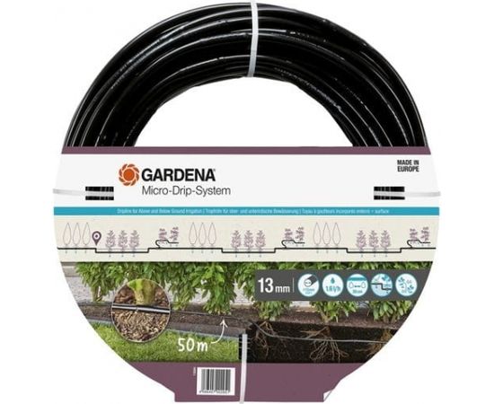 Gardena piliencaurule virs un zem zemes 50 m, 13 mm (1/2 "), bez veidgabaliem  13504-20