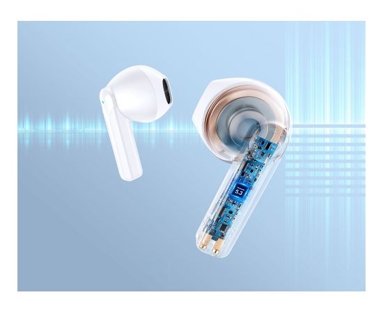 Joyroom TWS earphones wireless ENC waterproof IPX4 Bluetooth 5.3 white (JR-TL11)