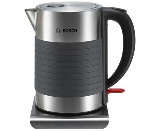 Bosch TWK7S05 Standard kettle, Stainless steel/Plastic, Grey, 2200 W, 360° rotational base, 1.7 L