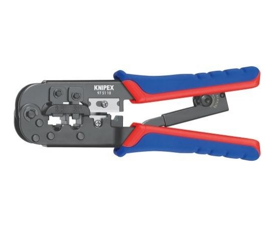 Knipex 97 51 10 Presējamās tīkla WESTERN uzgaļu stangas RJ11/12, RJ45