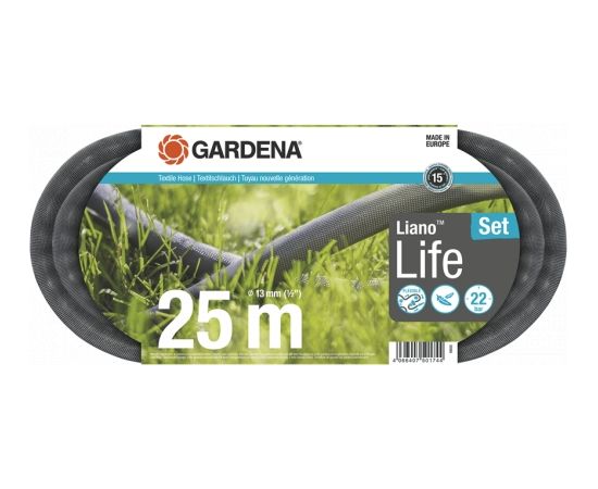 Gardena Tekstila šļūtene Liano™ Life 25 m komplekts 18455-20