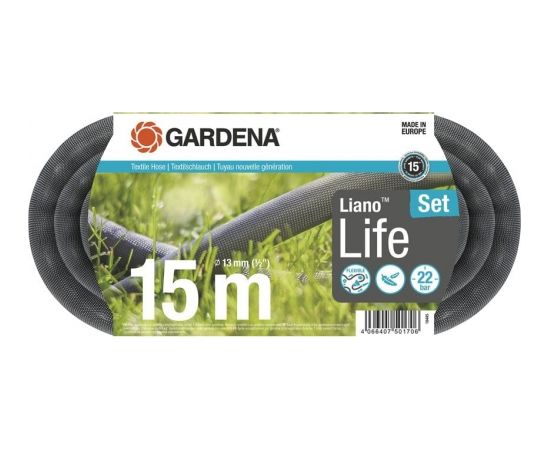 Gardena Tekstila šļūtene Liano™ Life 15 m komplekts