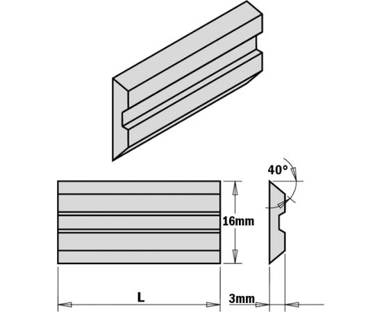 Ēveles asmeņi CMT 795.310.16; 310x16x3 mm; 2 gab.