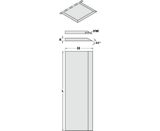 Ēveles asmeņi CMT 792.999.30; 1050x3x30 mm; 2 gab.