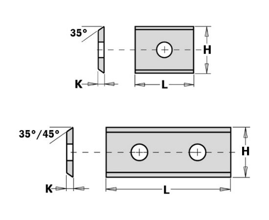 Ēveles asmeņi CMT 790.600.03; 60x12x1,5 mm; HW-SMG; 1 gab.