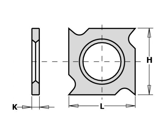 Ēveles asmeņi CMT 790.182.00; 18x18x2,5 mm; HW-HC; 1 gab.