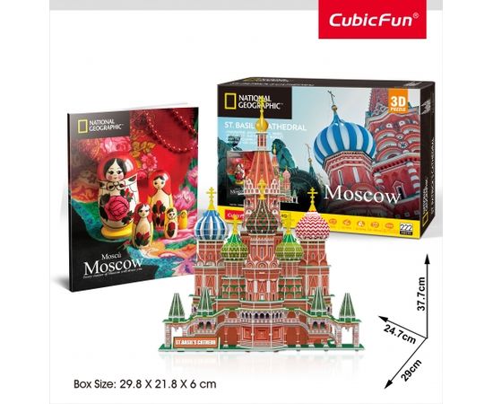 Cubic Fun CUBICFUN 3D puzle NatGeo - Svētā Bazilija katedrāle