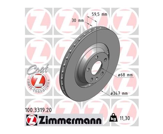 Zimmermann Bremžu disks 100.3319.20