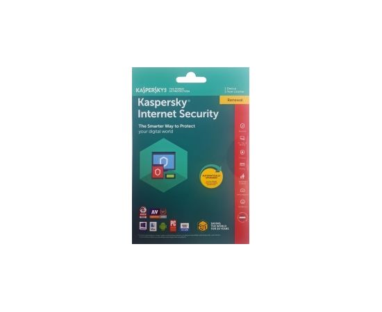 Kaspersky Internet Security Pamata licence 1 gads 1 datoram Datoru programmatūra