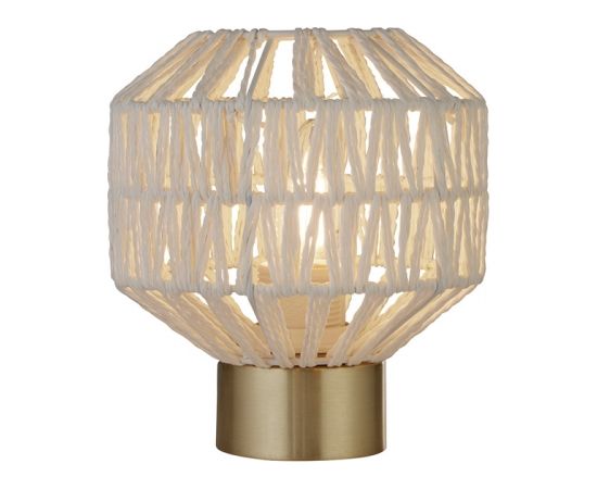 G.l.-WOVEN 7W E27 balta/misiņa Lampas ar tekstila vai sint. abažūru