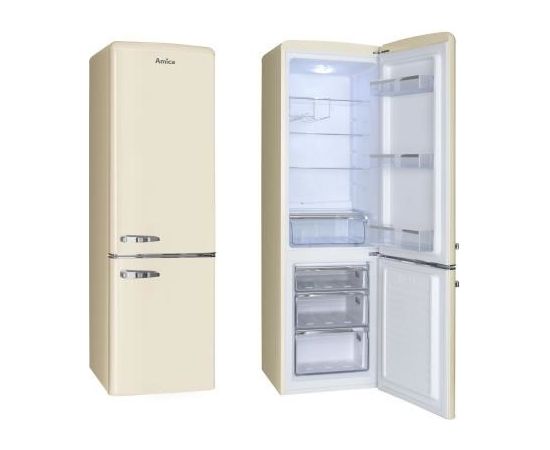Amica KGCR 387100 B fridge-freezer Freestanding 244 L Beige