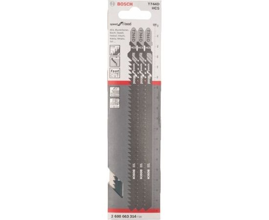 Bosch 3 jigsaw blades T 744 D - 2608663314