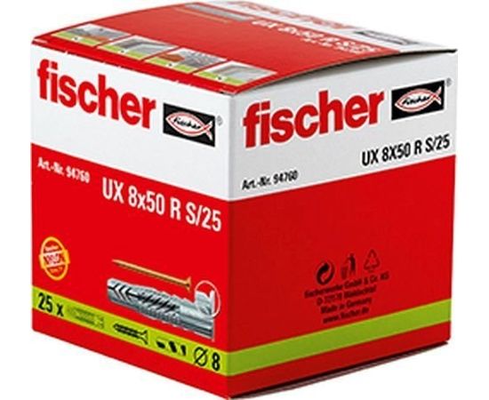 Fischer Universal dowel UX 8x50 R S/25 25pcs