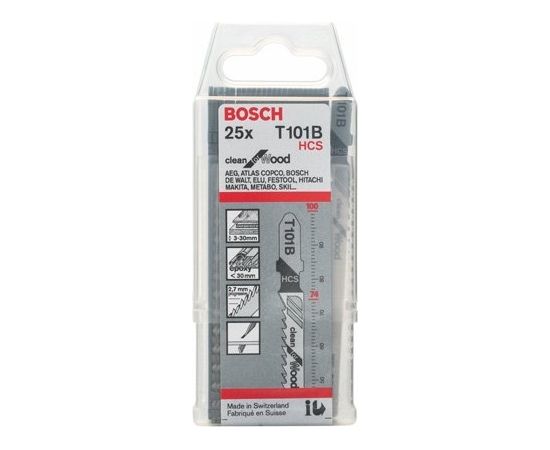 Bosch HCS jigsaw blade Clean for Wood T101B - 25-pack - 2608633622