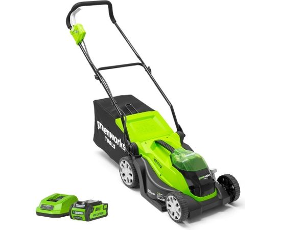 Zāles pļāvējs Greenworks G40LM35K2; 40 V; 1x2,0 Ah akum.