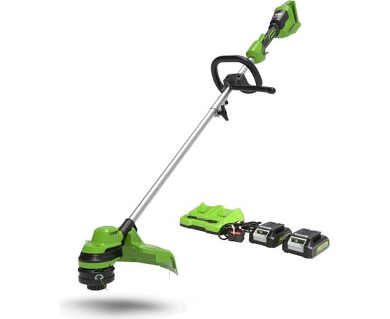 Zāles trimmeris Greenworks GD24X2LTK2x; 2x24 V; 2x2,0 Ah akum.