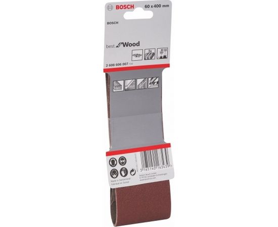 Bosch sanding tape 60x400mmP60 / 80/100 3 pcs