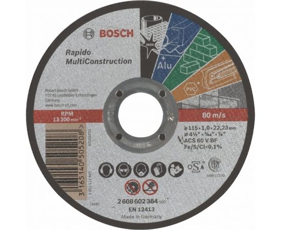 Bosch Cutting disc MultiConstruction115mm