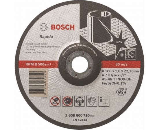 Bosch Cutting disc Rapido gekröpft 180mm