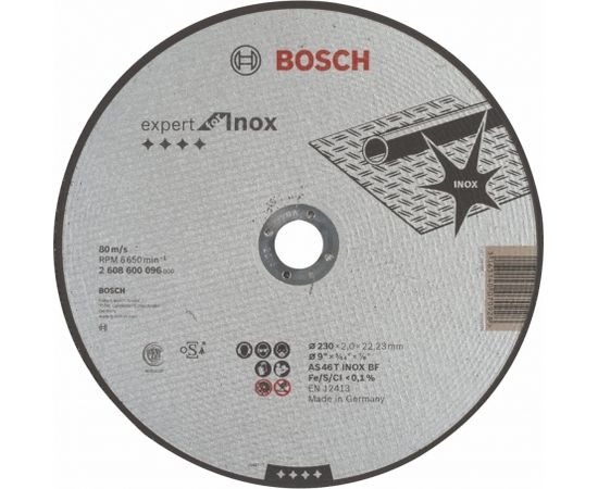 Bosch Cutting disc straight 230mm Inox