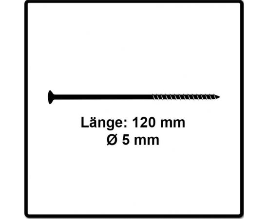 FISCHER chipboard screw Power-Fast II 5.0x120 countersunk TX (50 pieces, partial thread, galvanized)