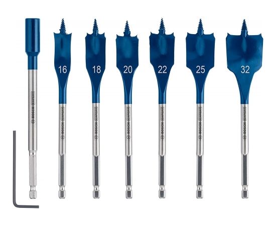 Bosch Expert Self Cut Speed ??flat drill bit set, 7 pieces, ? 16 - 32mm