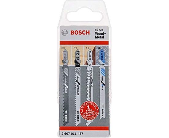 Bosch jigsaw blades Wood & Metal Pack 15 - 2607011437